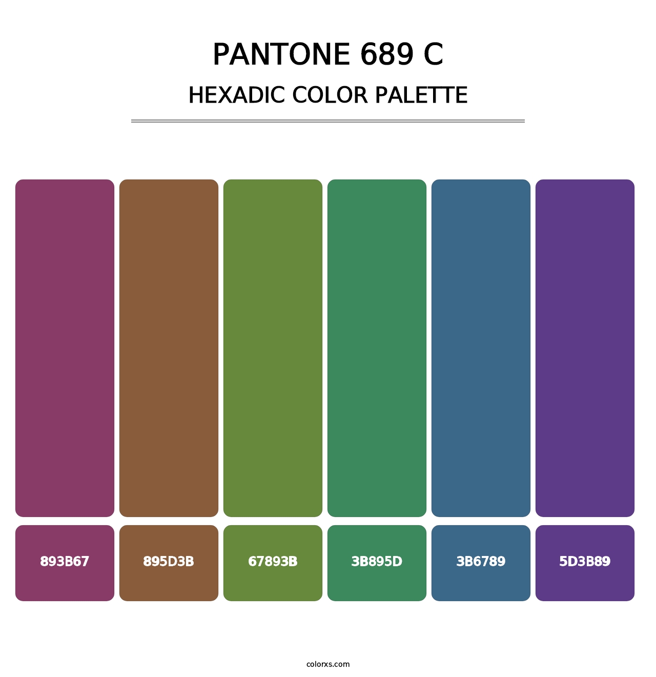 PANTONE 689 C - Hexadic Color Palette