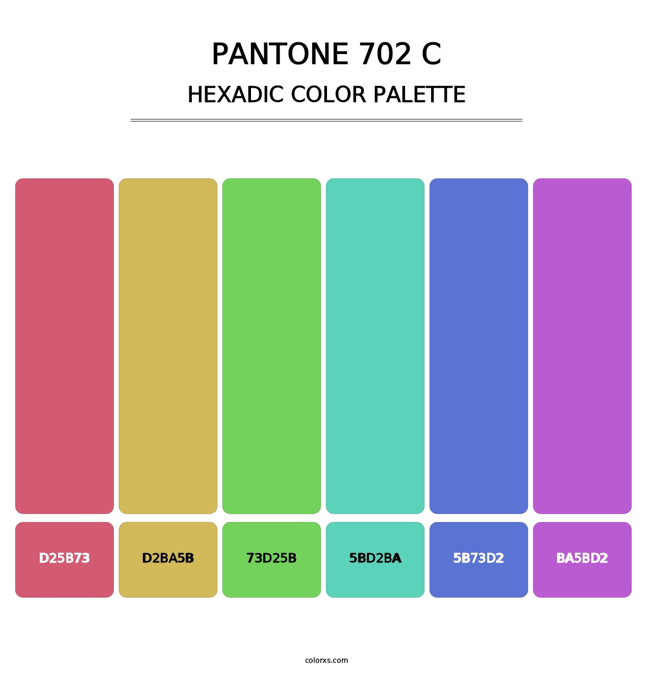 PANTONE 702 C - Hexadic Color Palette