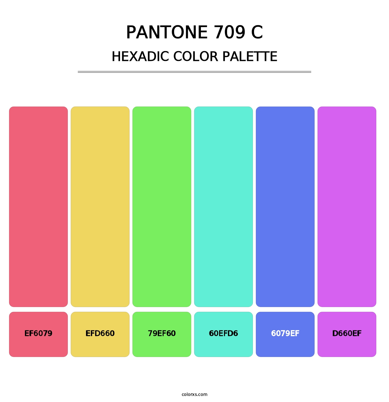 PANTONE 709 C - Hexadic Color Palette