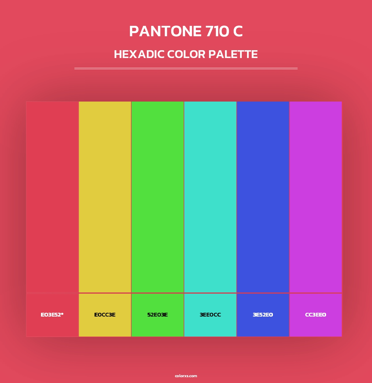PANTONE 710 C - Hexadic Color Palette