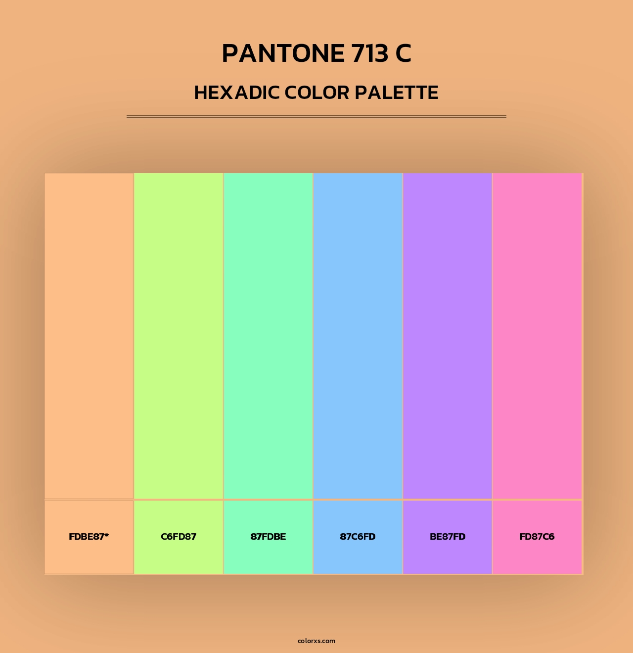 PANTONE 713 C - Hexadic Color Palette