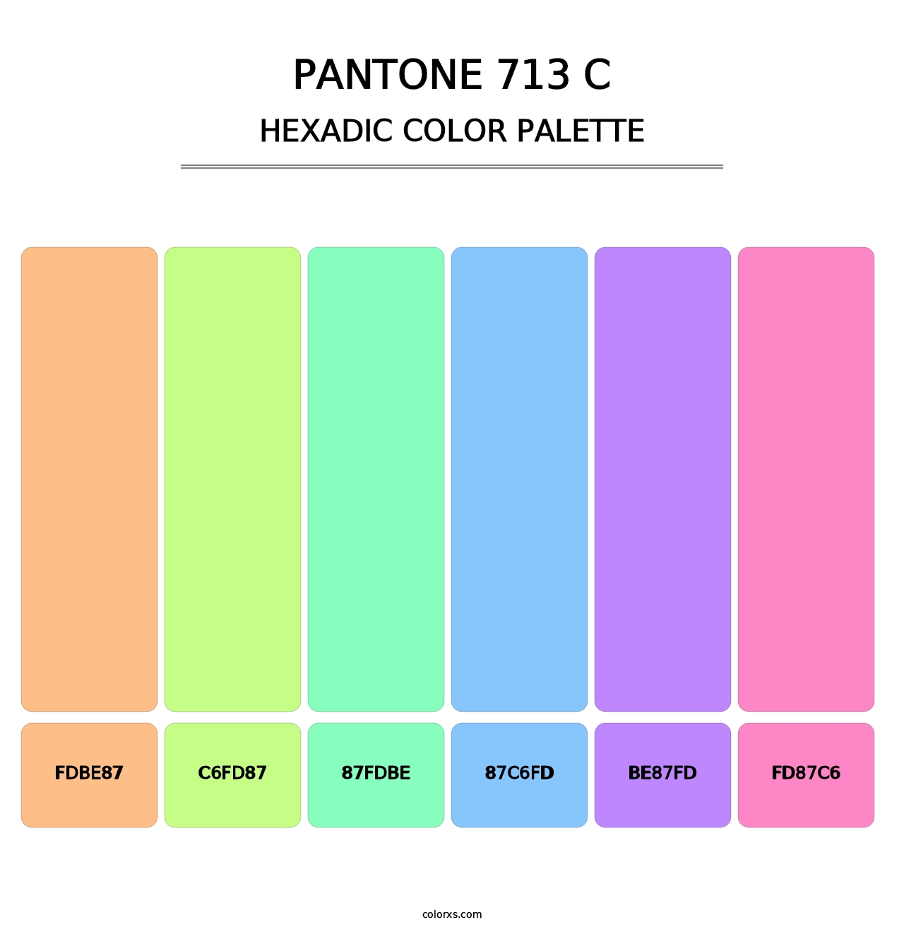 PANTONE 713 C - Hexadic Color Palette