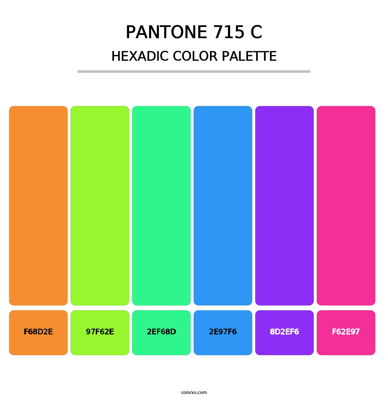 PANTONE 715 C - Hexadic Color Palette