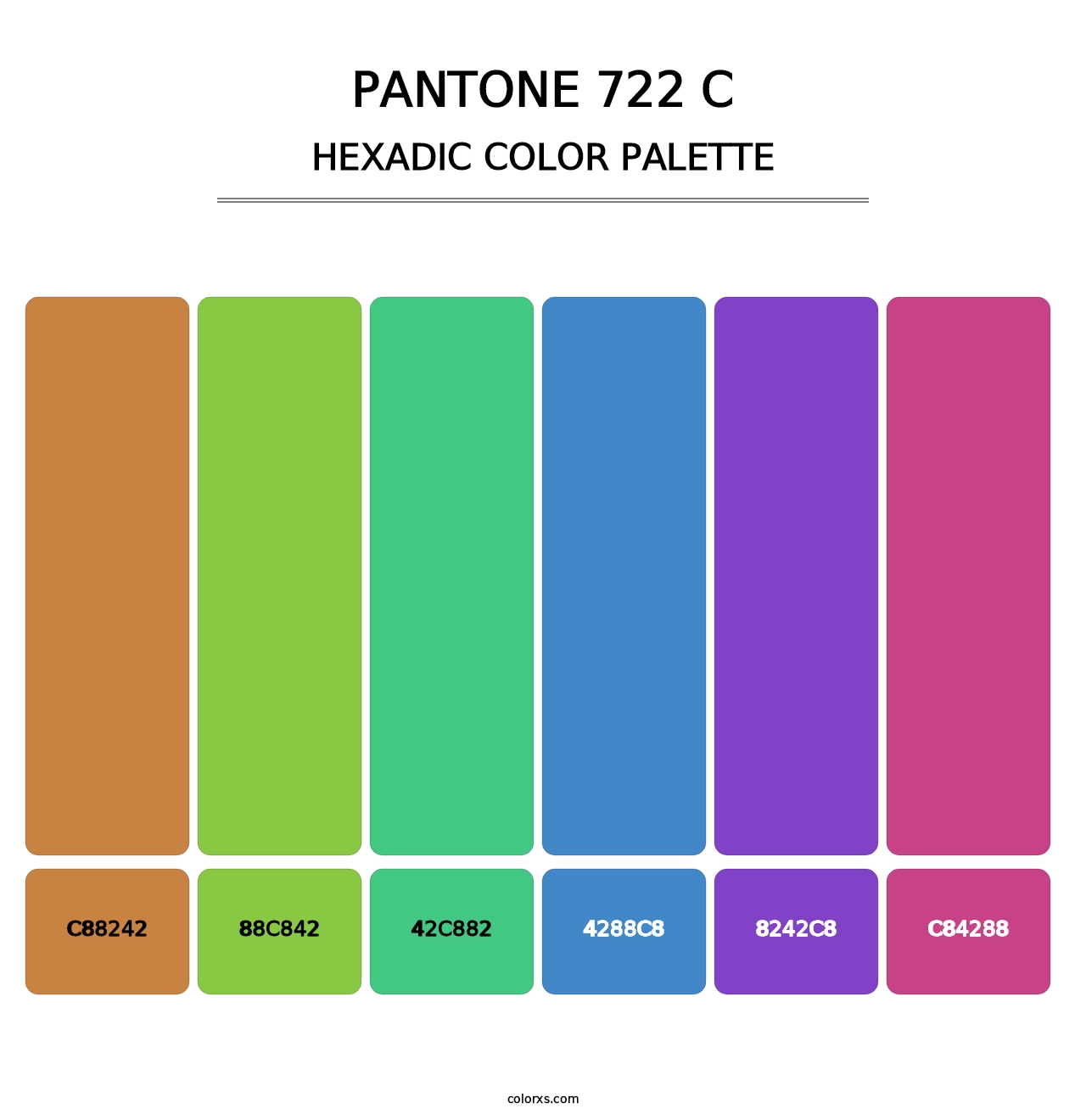 PANTONE 722 C - Hexadic Color Palette