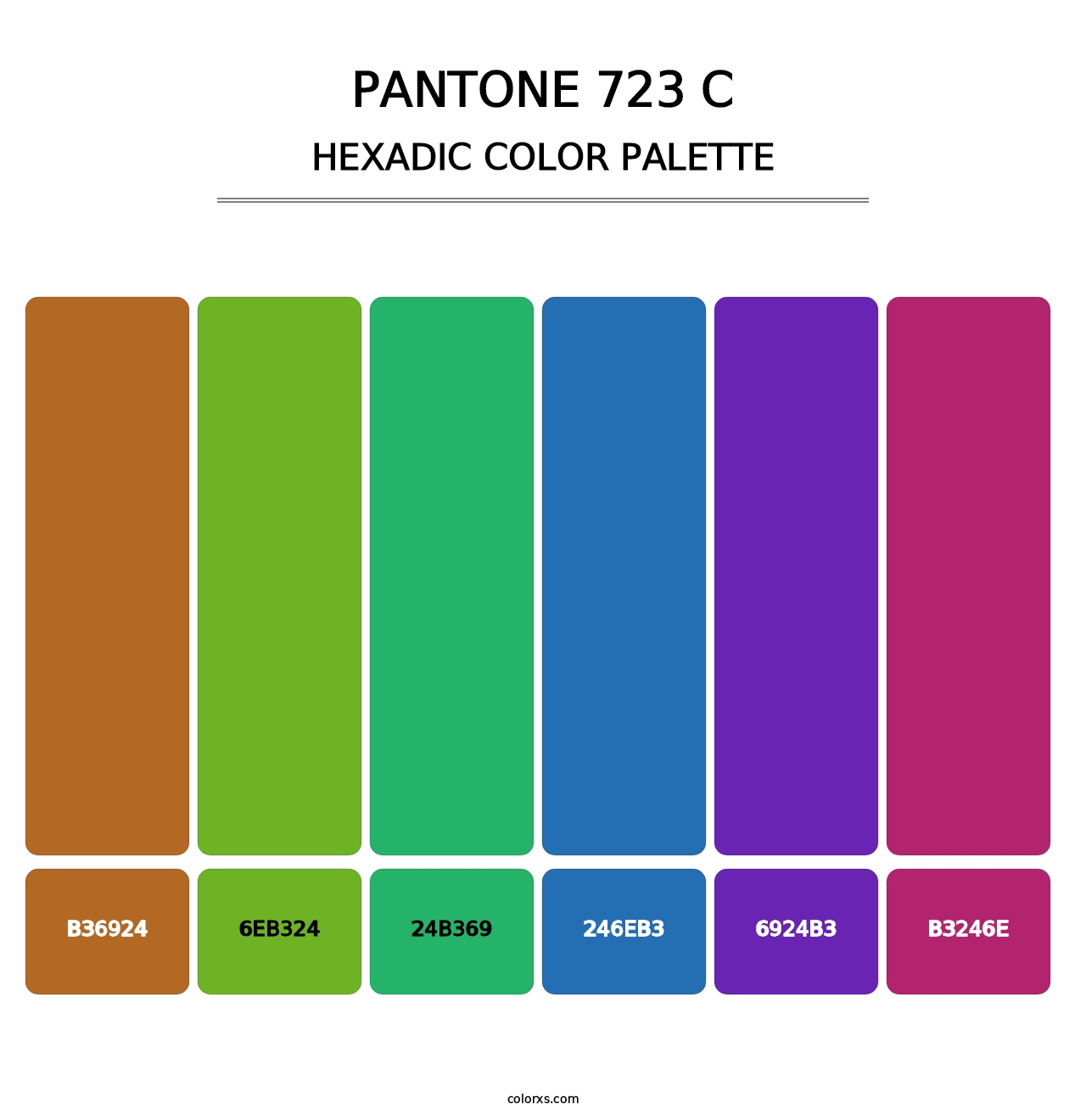 PANTONE 723 C - Hexadic Color Palette