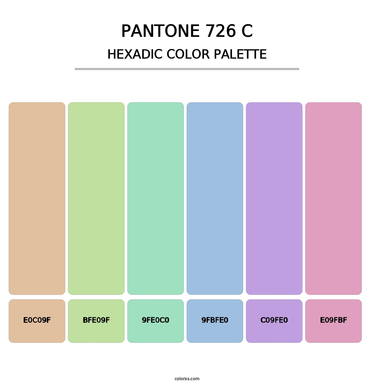 PANTONE 726 C - Hexadic Color Palette