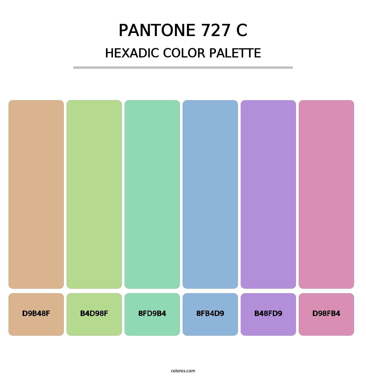 PANTONE 727 C - Hexadic Color Palette