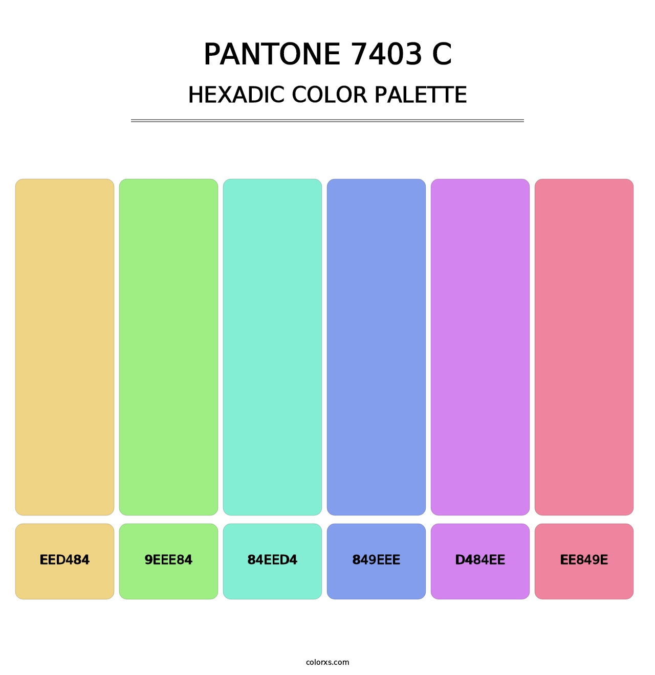 PANTONE 7403 C - Hexadic Color Palette