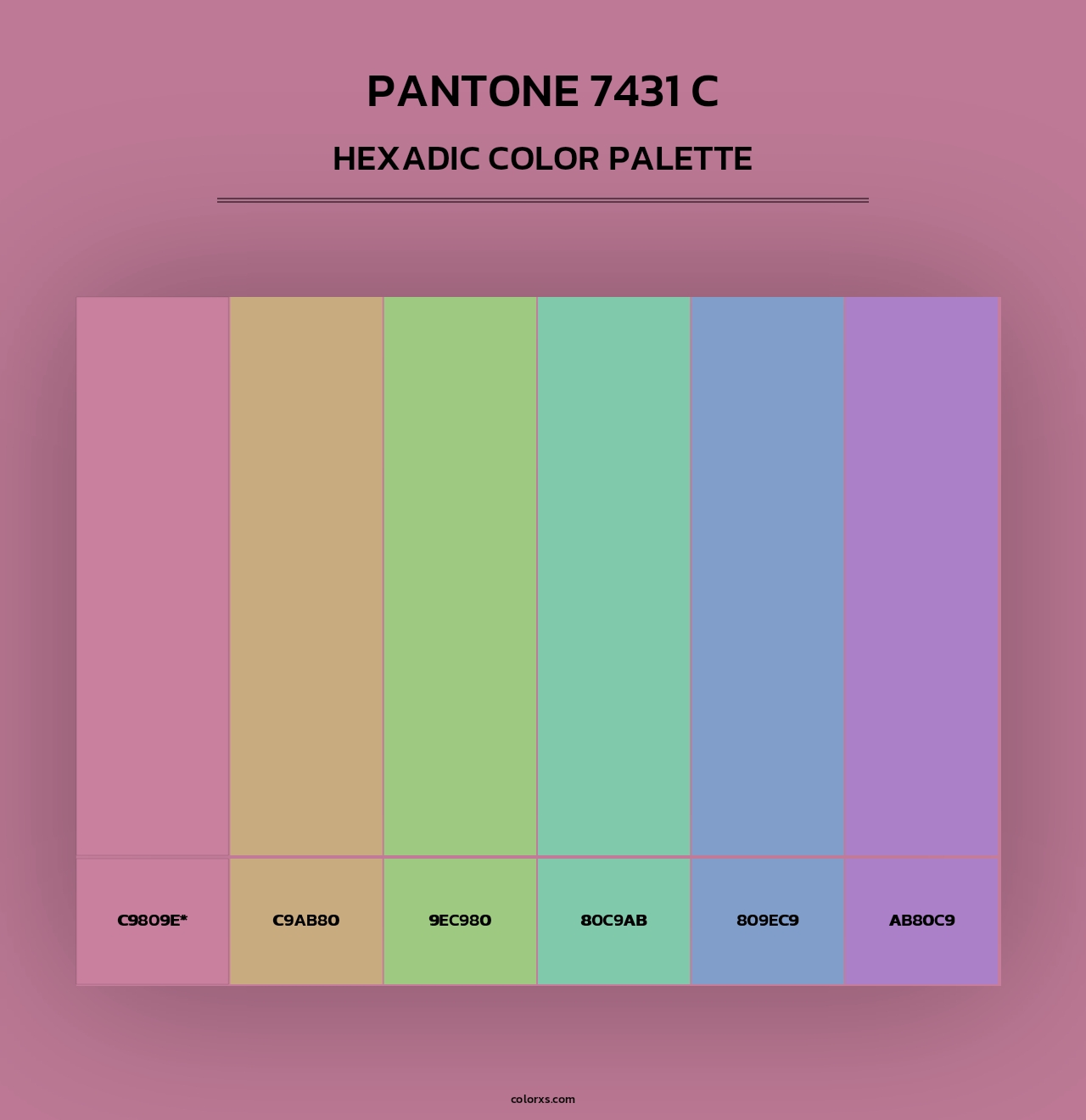 PANTONE 7431 C - Hexadic Color Palette