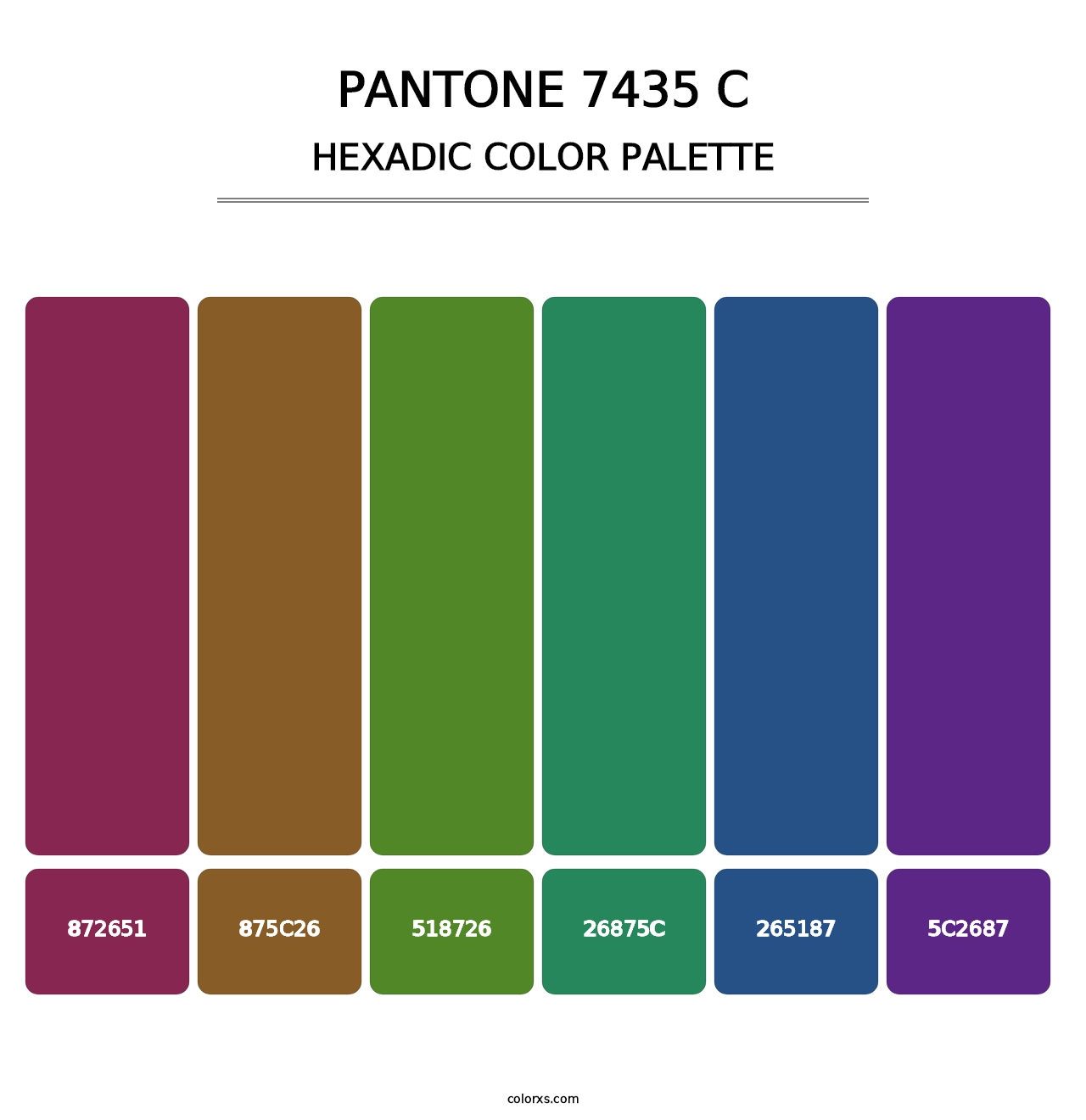 PANTONE 7435 C - Hexadic Color Palette