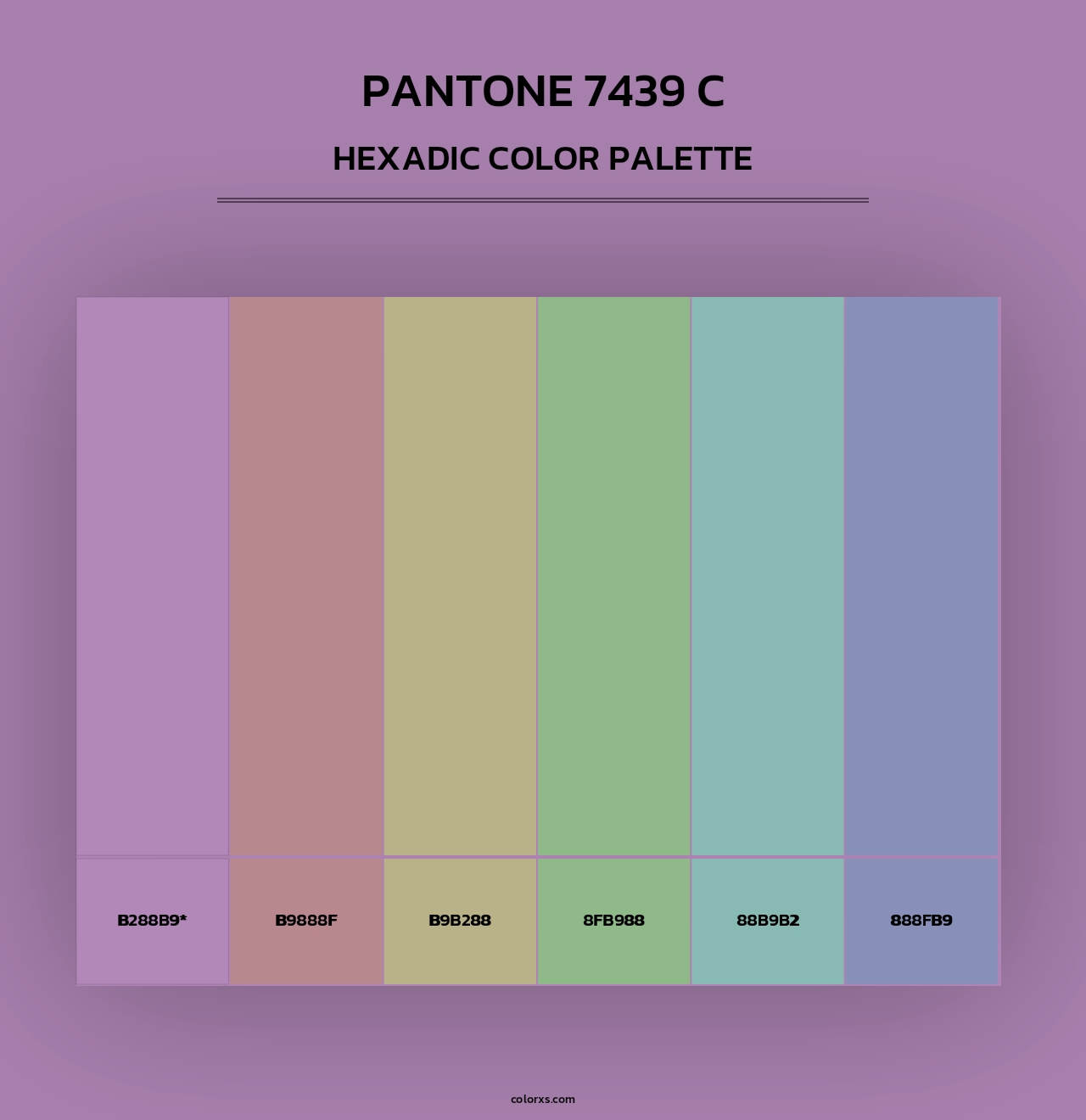 PANTONE 7439 C - Hexadic Color Palette