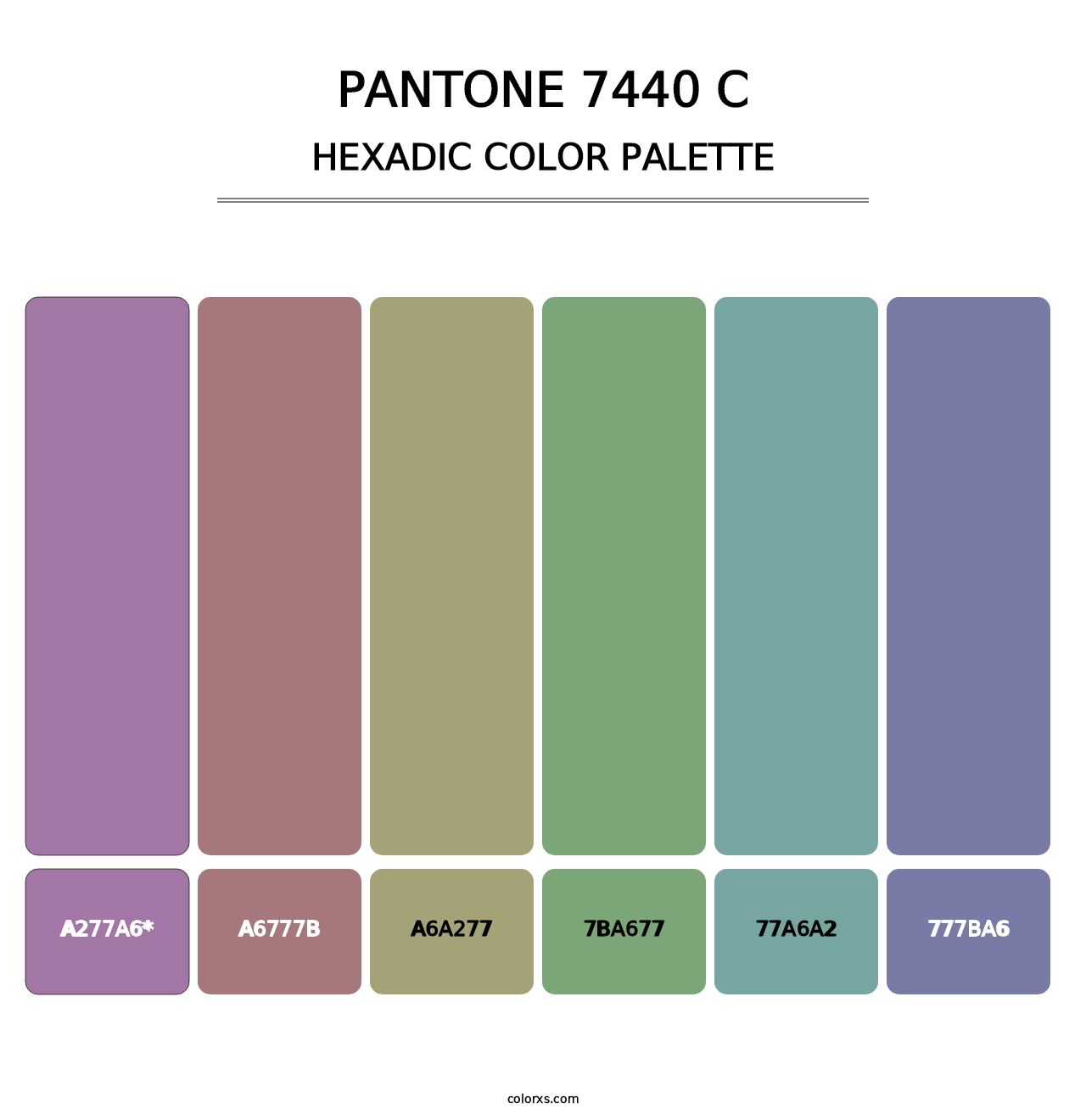 PANTONE 7440 C - Hexadic Color Palette