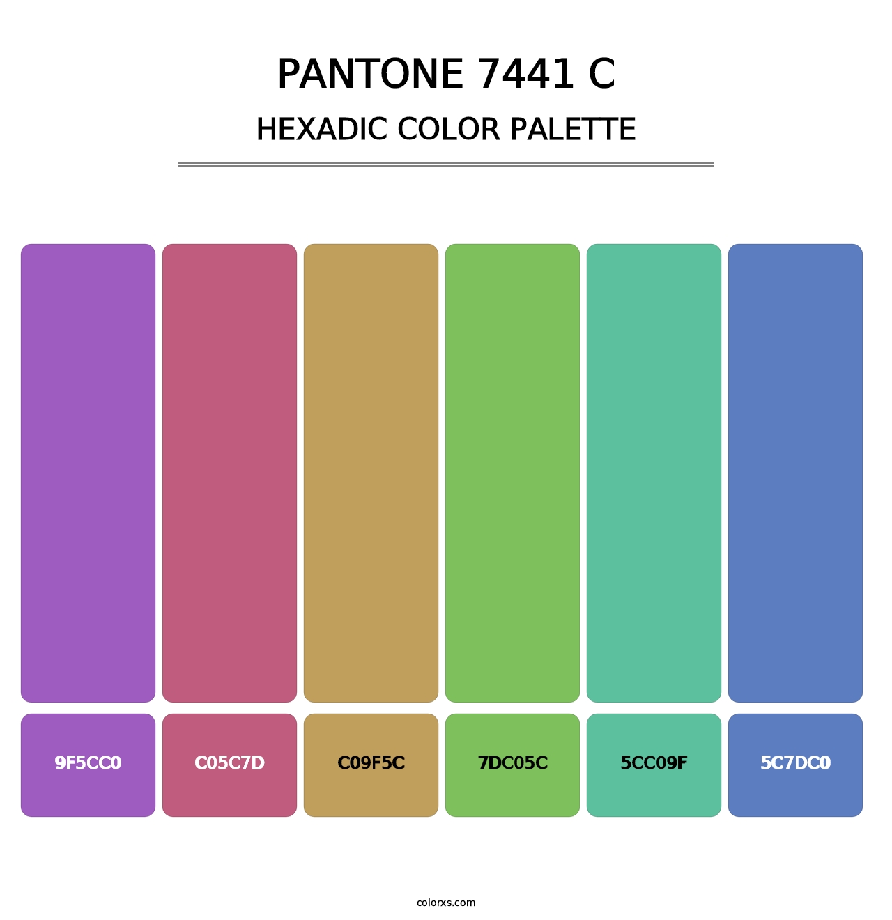 PANTONE 7441 C - Hexadic Color Palette