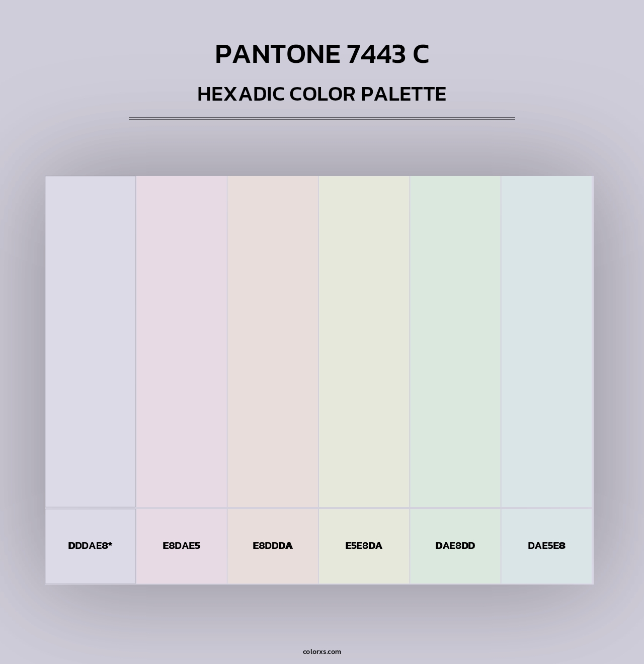 PANTONE 7443 C - Hexadic Color Palette