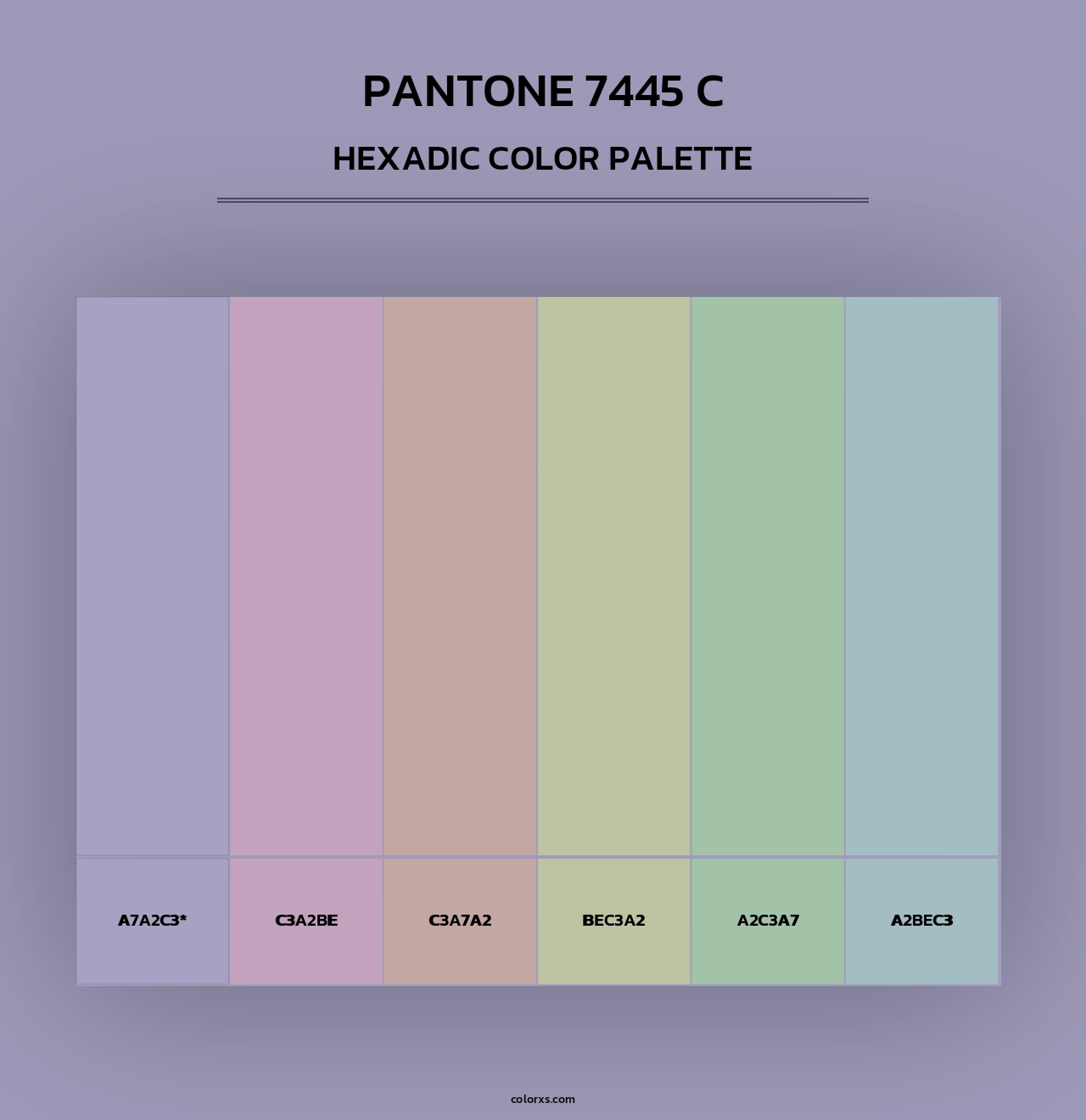PANTONE 7445 C - Hexadic Color Palette