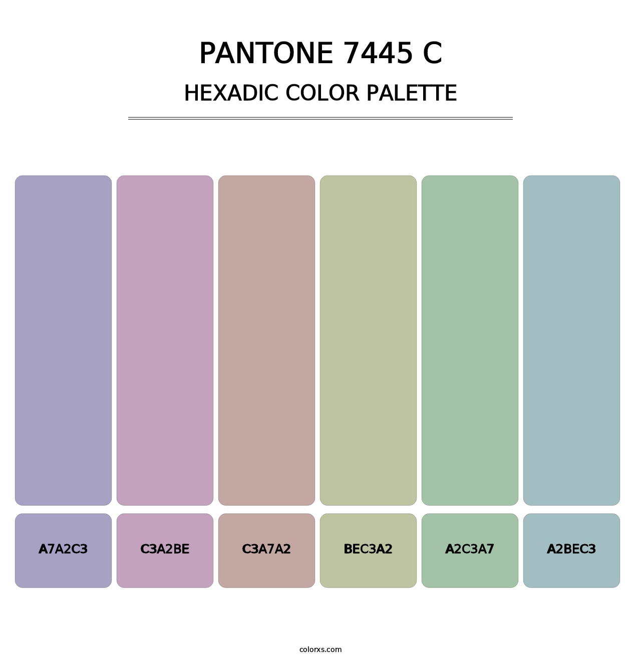 PANTONE 7445 C - Hexadic Color Palette