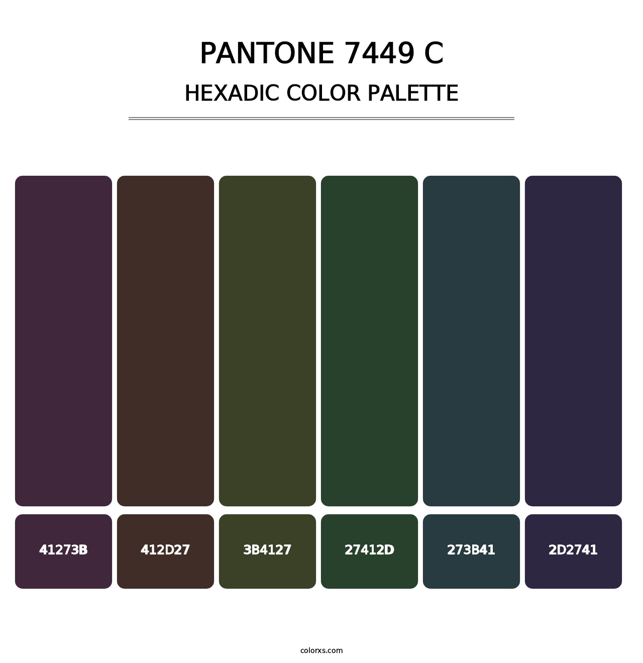 PANTONE 7449 C - Hexadic Color Palette