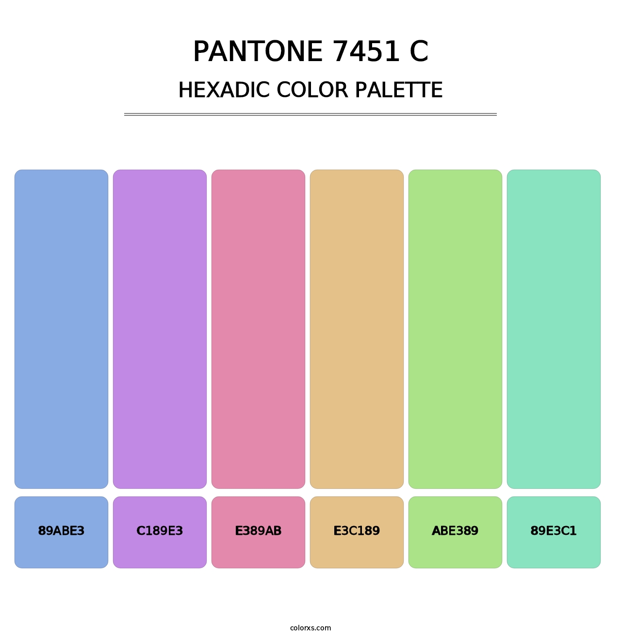 PANTONE 7451 C - Hexadic Color Palette