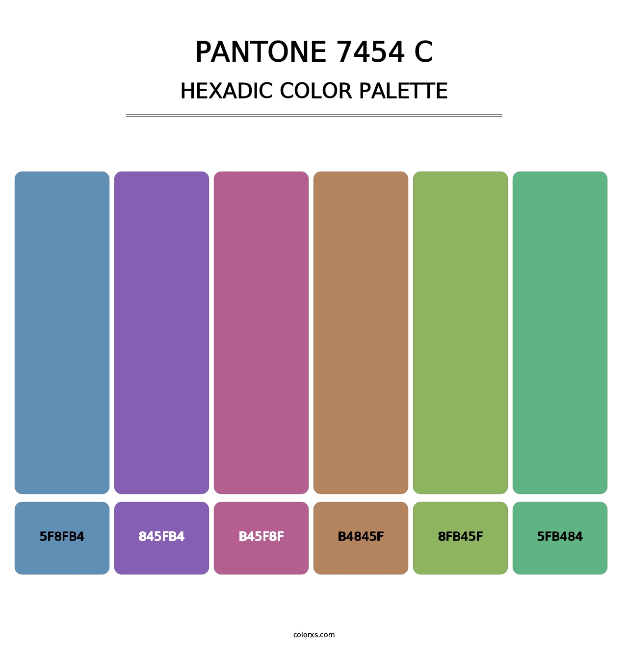 PANTONE 7454 C - Hexadic Color Palette