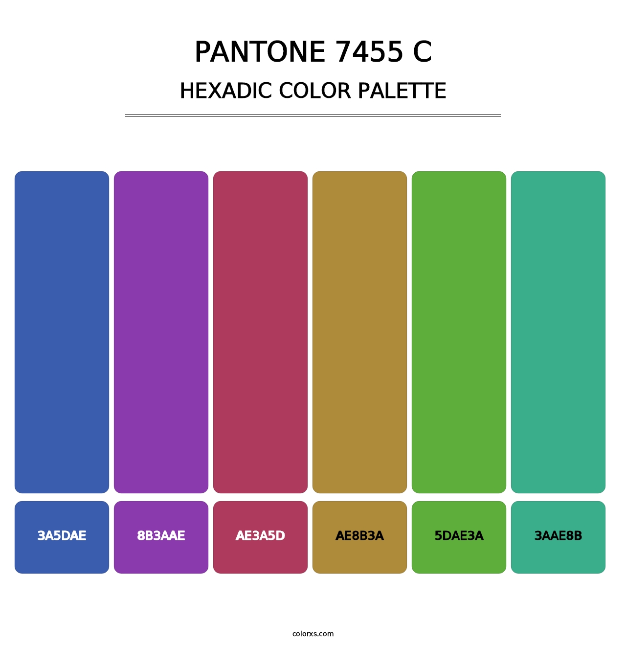 PANTONE 7455 C - Hexadic Color Palette