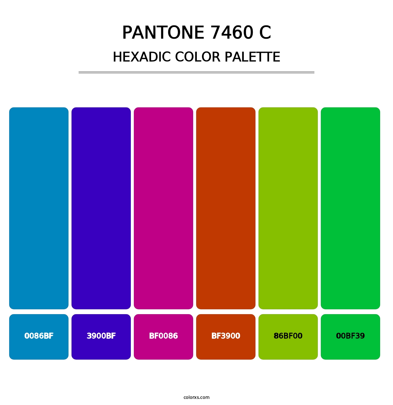 PANTONE 7460 C - Hexadic Color Palette