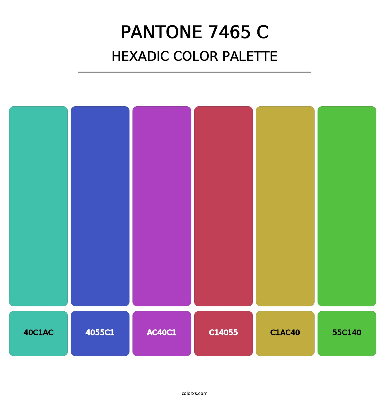 PANTONE 7465 C - Hexadic Color Palette