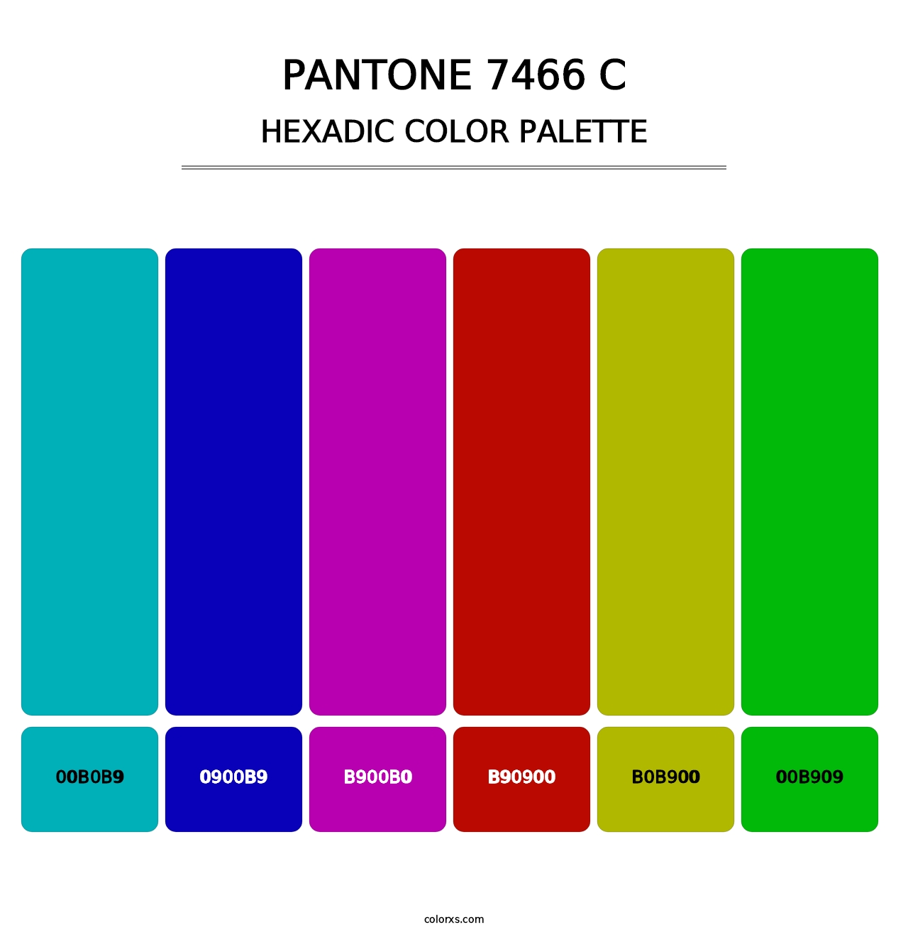PANTONE 7466 C - Hexadic Color Palette