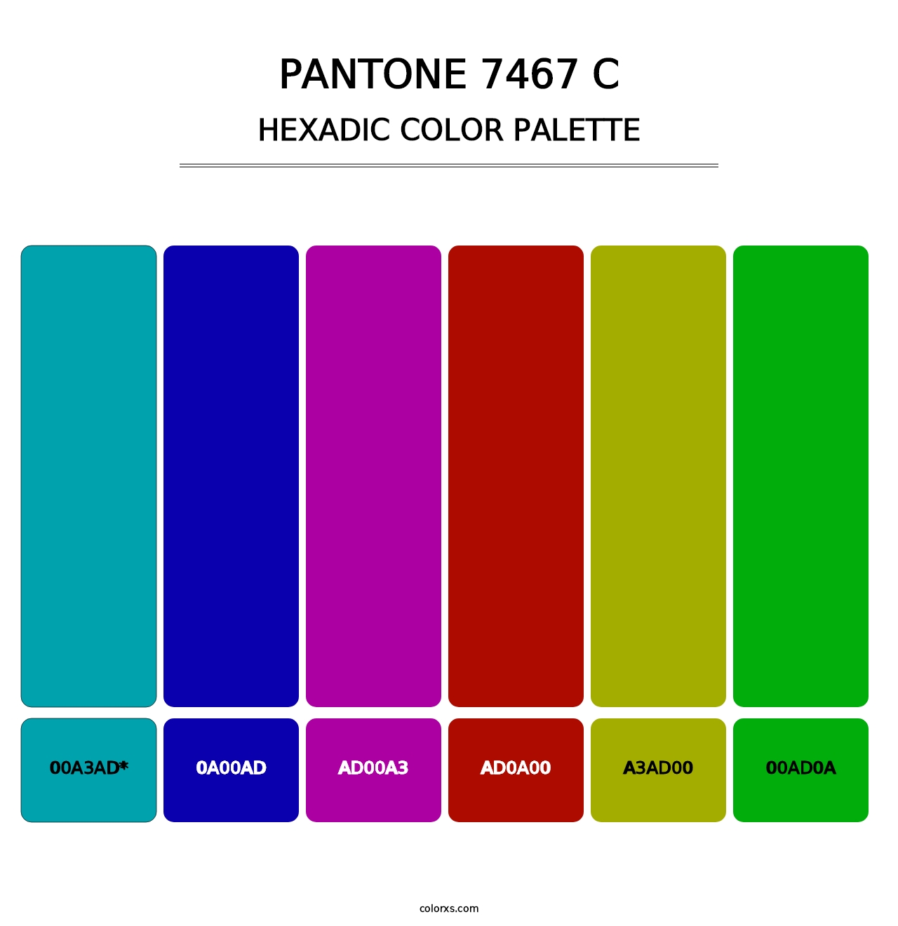 PANTONE 7467 C - Hexadic Color Palette