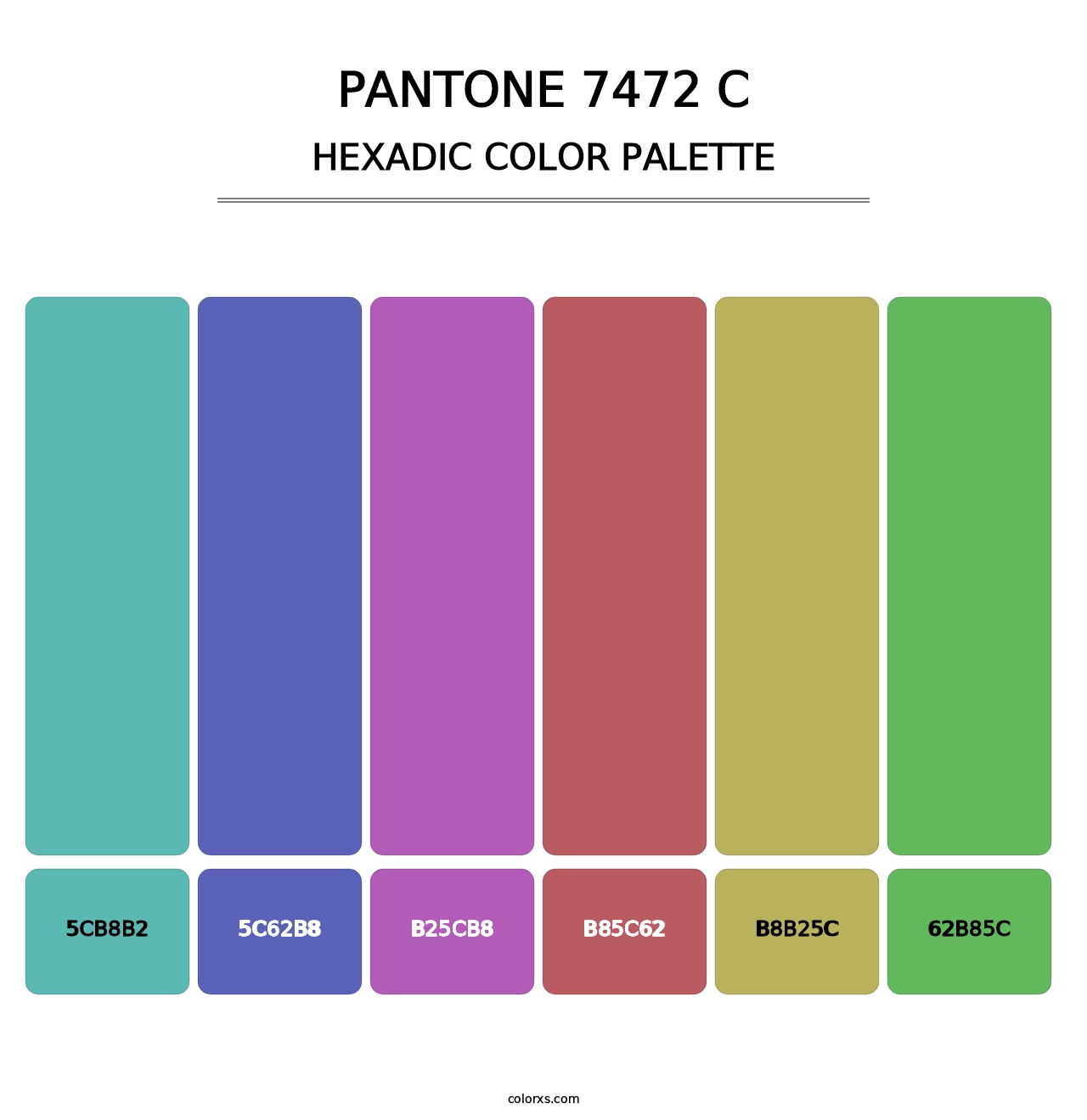 PANTONE 7472 C - Hexadic Color Palette