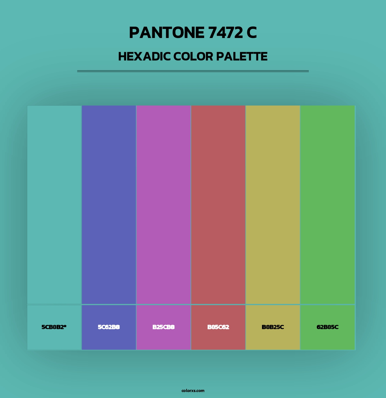PANTONE 7472 C - Hexadic Color Palette