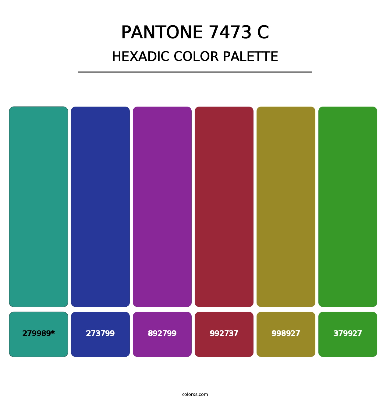 PANTONE 7473 C - Hexadic Color Palette