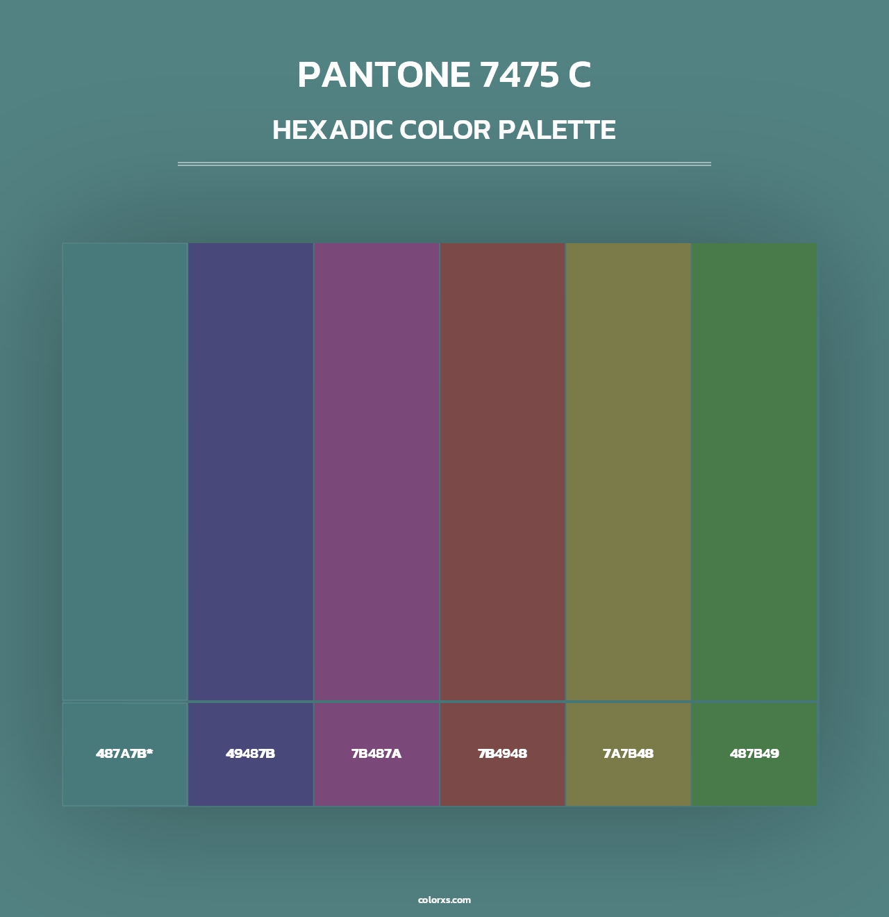 PANTONE 7475 C - Hexadic Color Palette