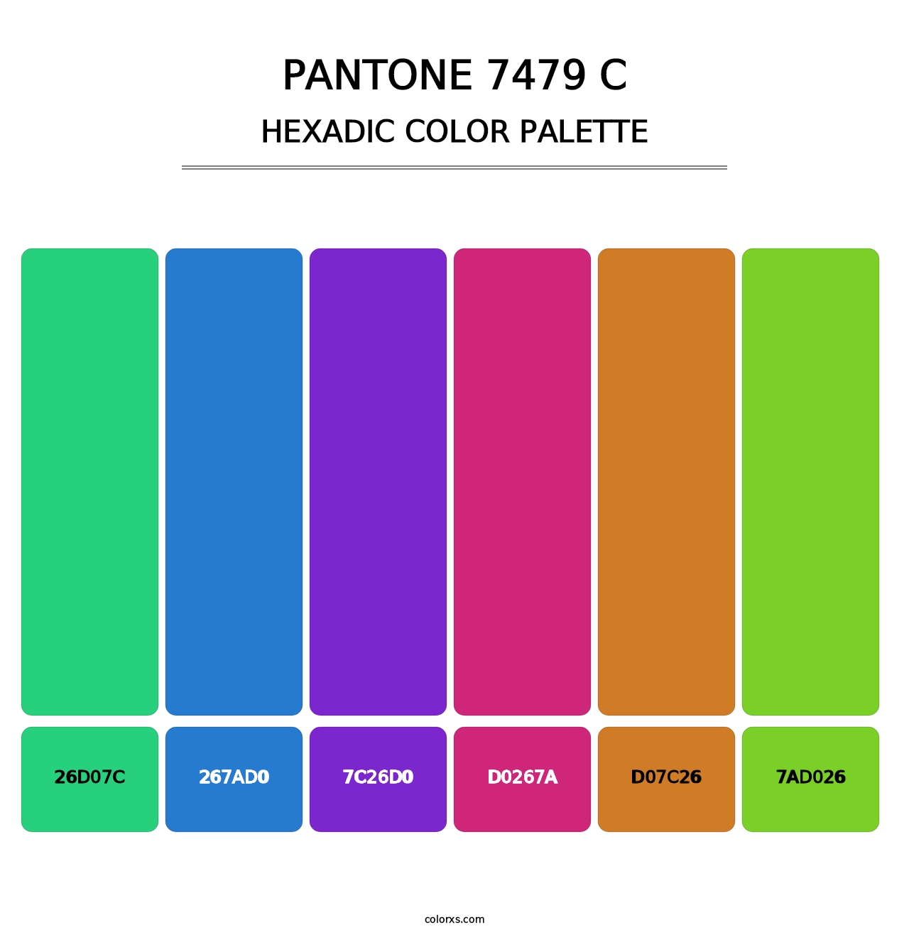 PANTONE 7479 C - Hexadic Color Palette