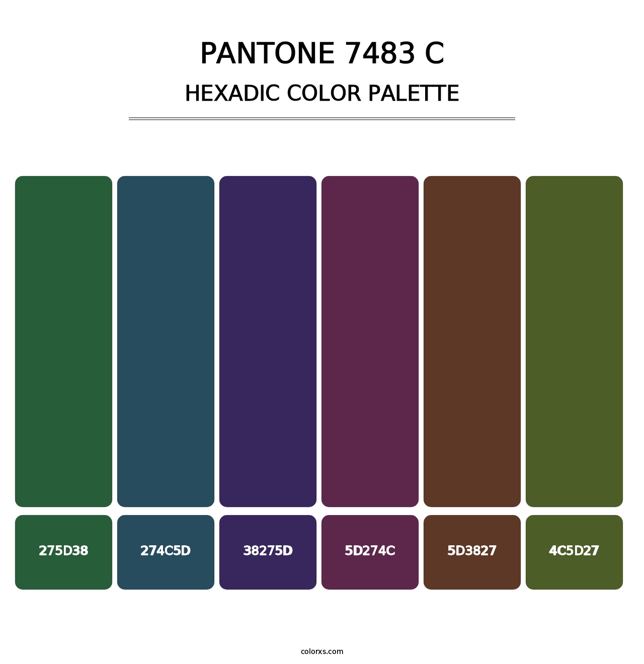 PANTONE 7483 C - Hexadic Color Palette