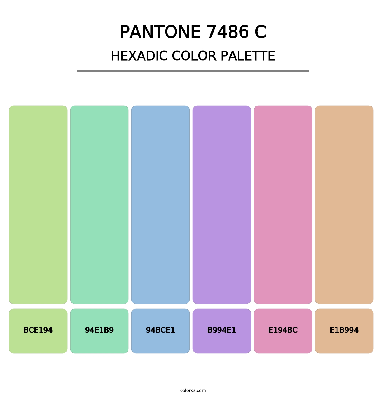 PANTONE 7486 C - Hexadic Color Palette