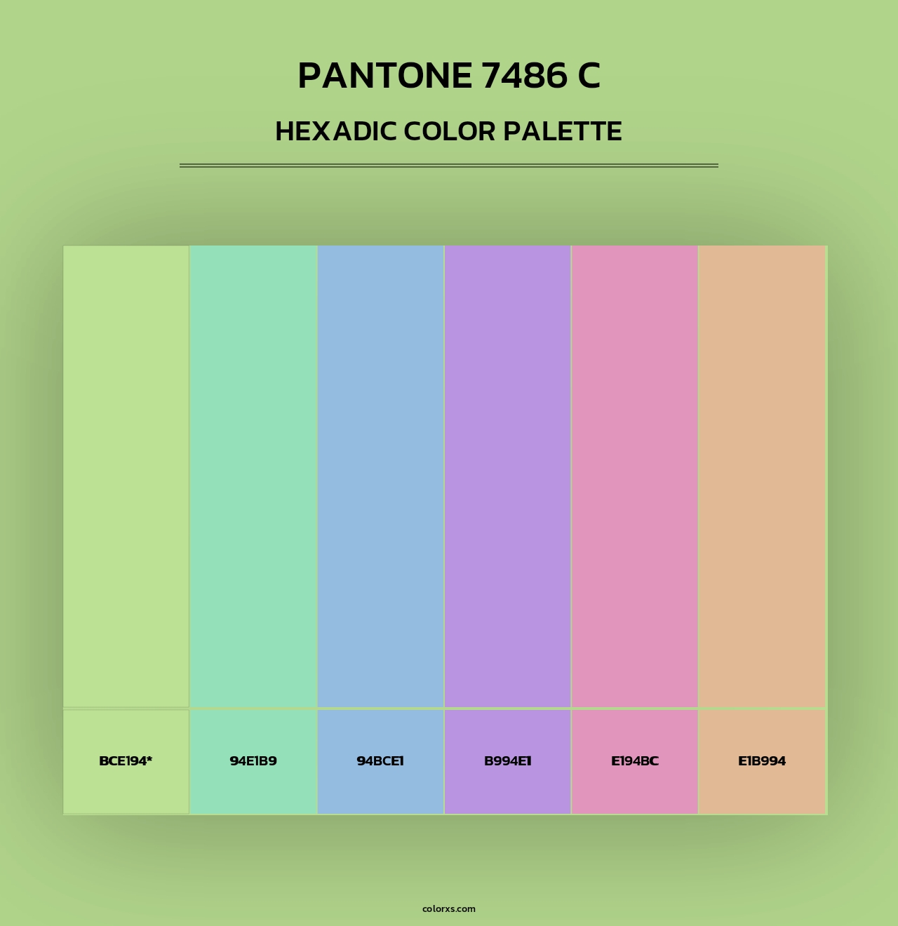PANTONE 7486 C - Hexadic Color Palette