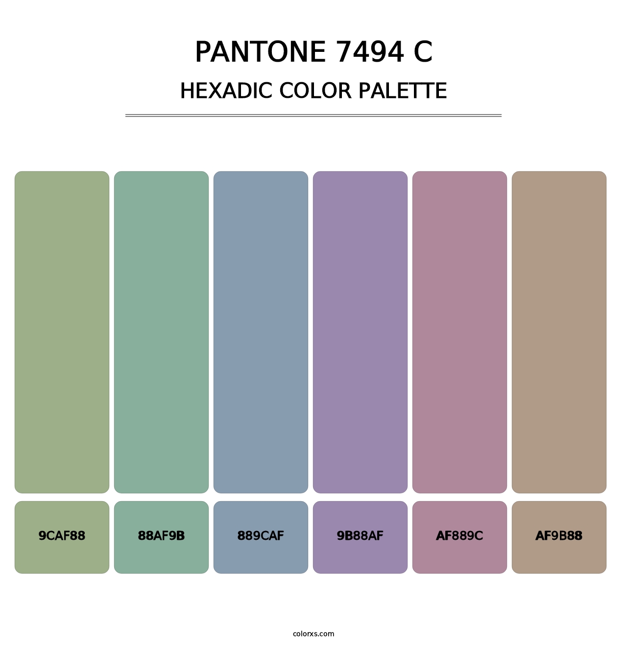 PANTONE 7494 C - Hexadic Color Palette