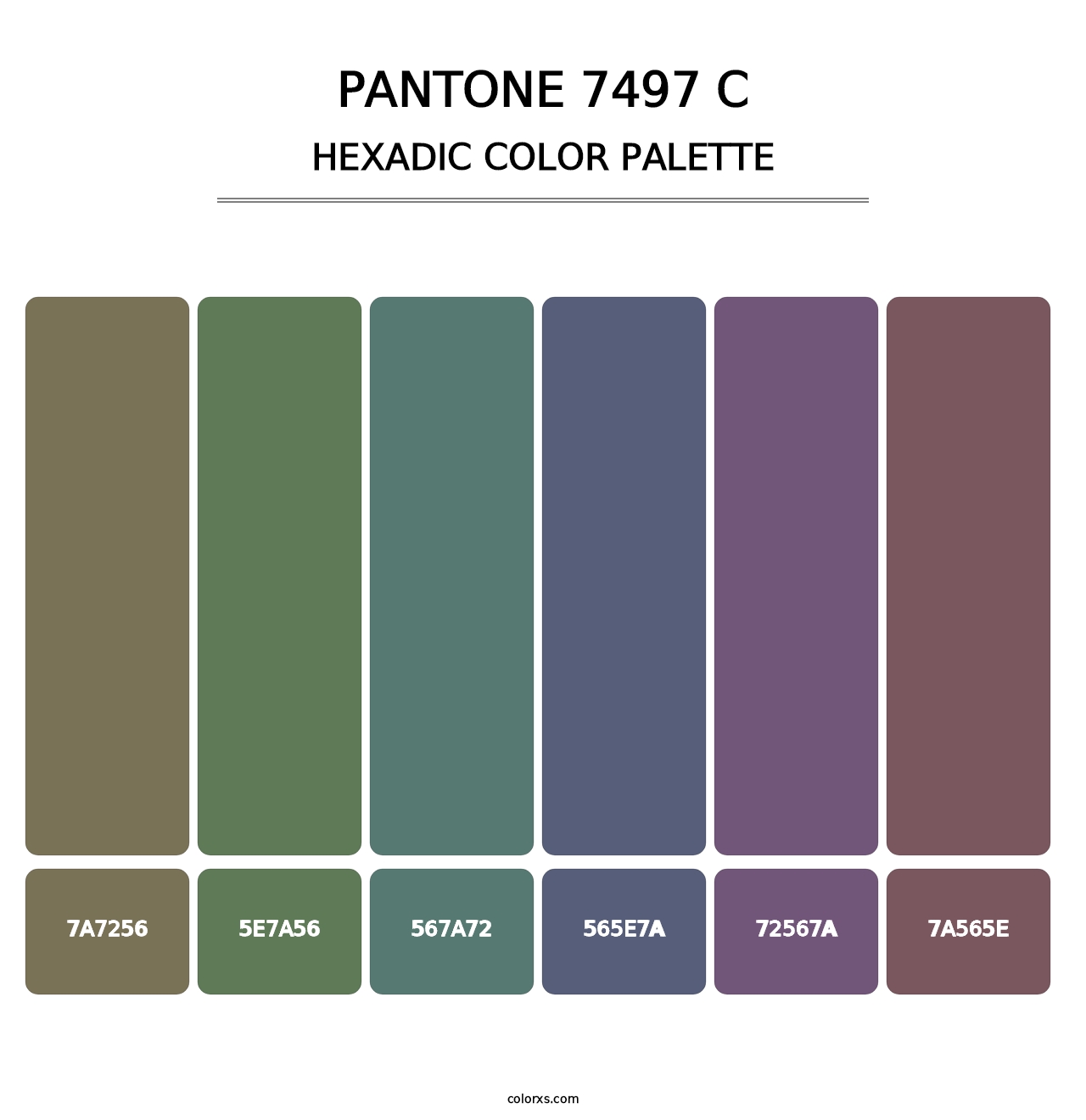 PANTONE 7497 C - Hexadic Color Palette