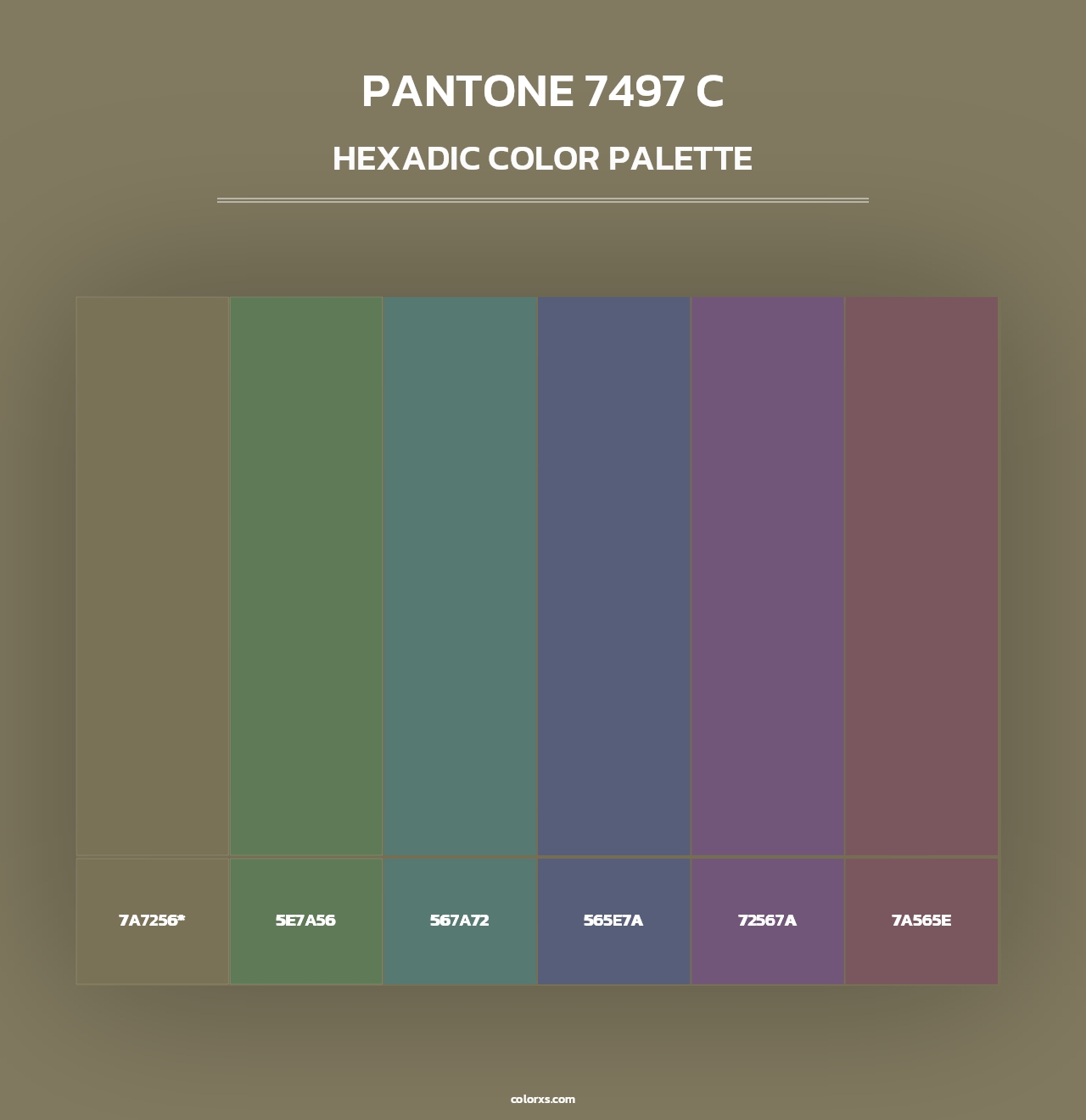 PANTONE 7497 C - Hexadic Color Palette