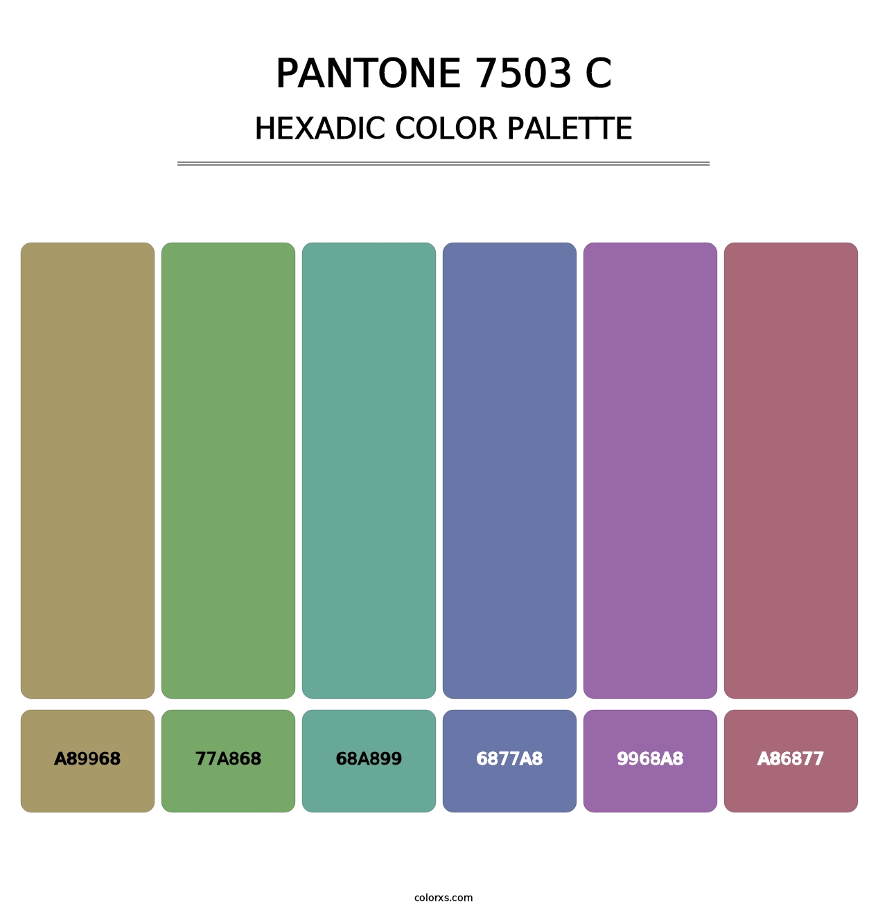 PANTONE 7503 C - Hexadic Color Palette