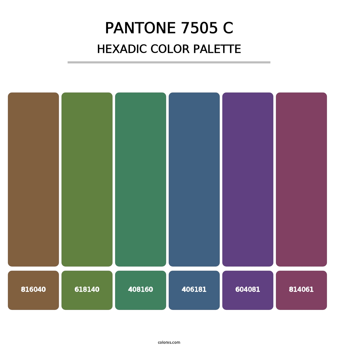 PANTONE 7505 C - Hexadic Color Palette