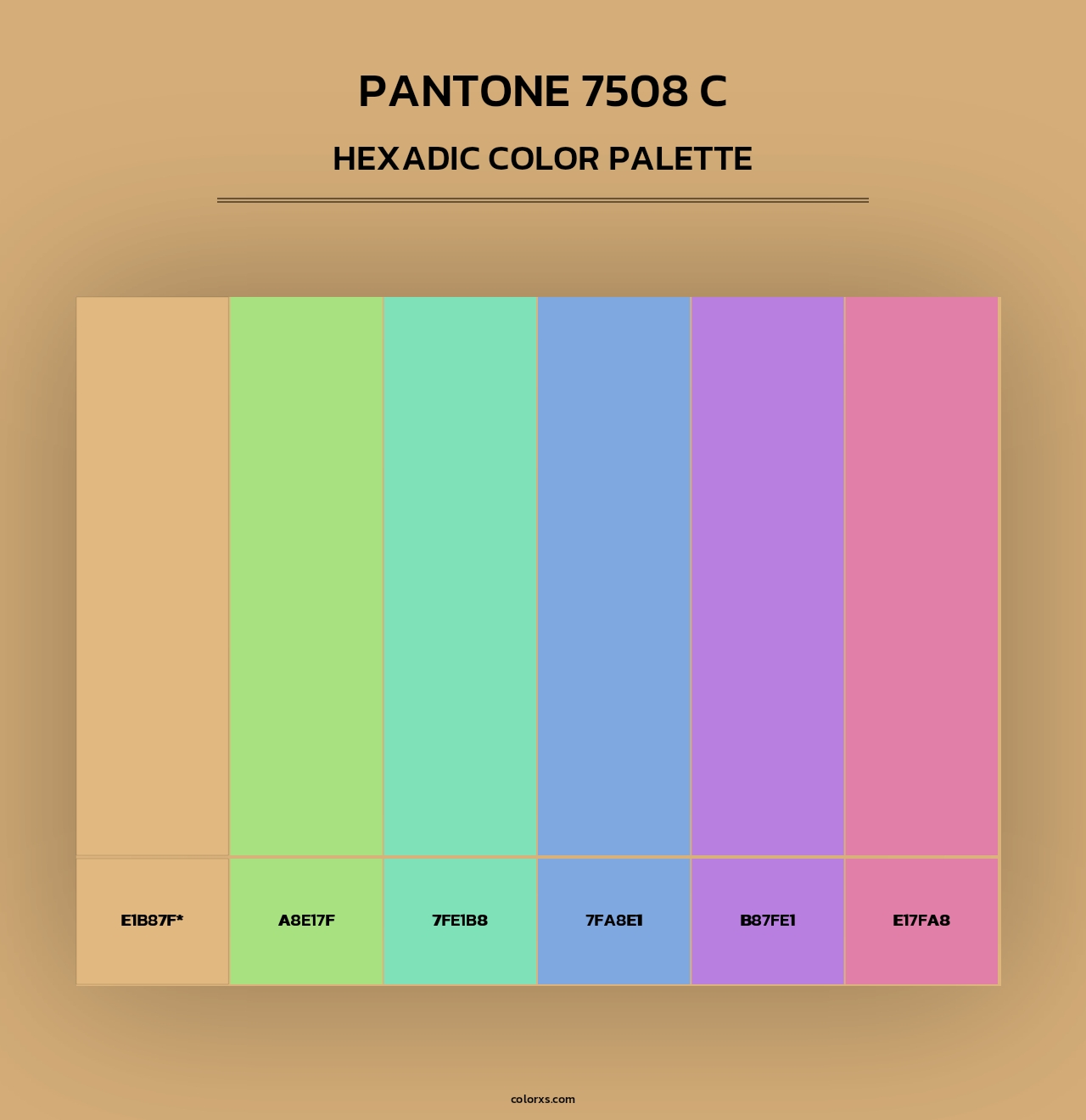 PANTONE 7508 C - Hexadic Color Palette
