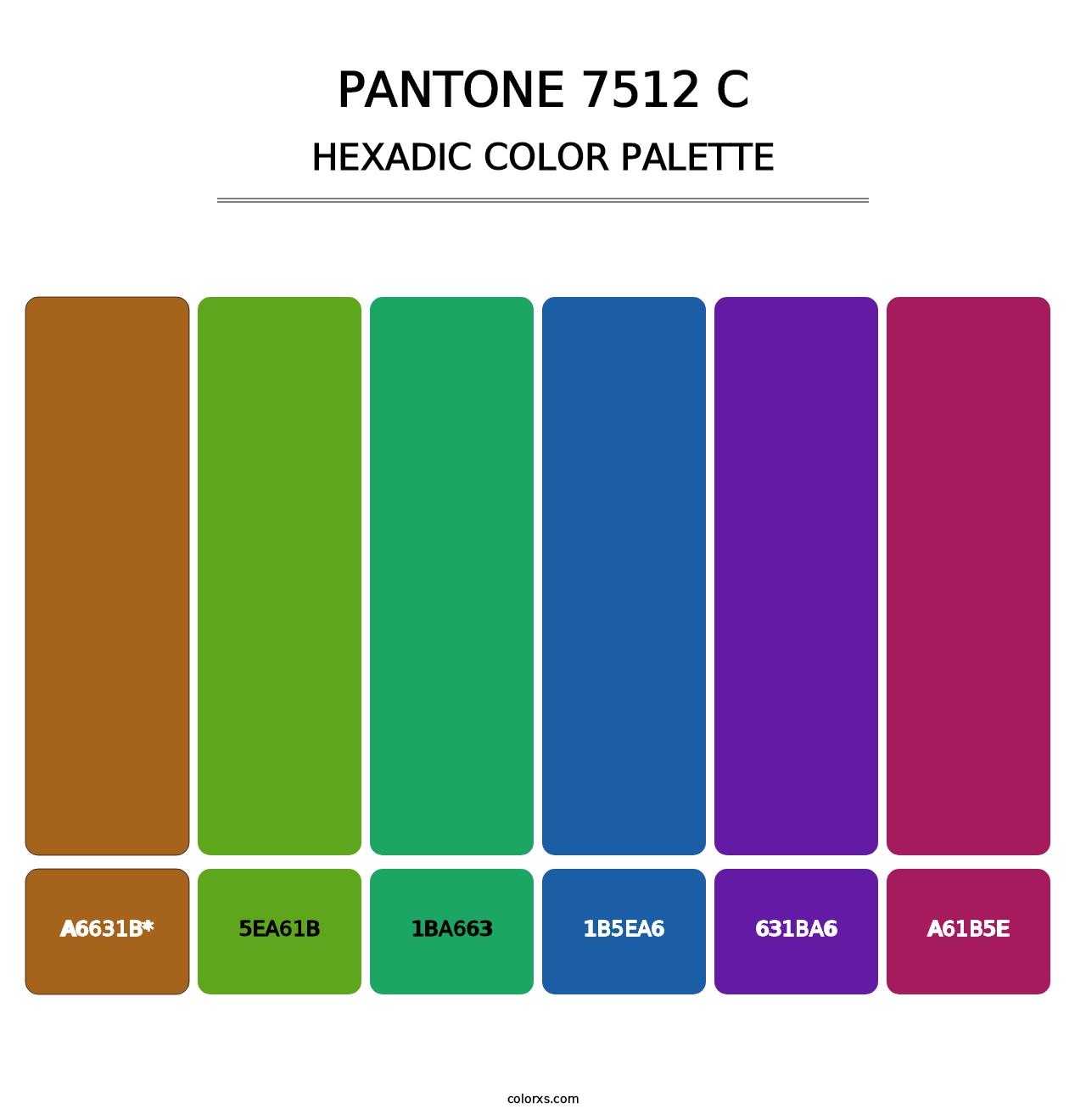 PANTONE 7512 C - Hexadic Color Palette