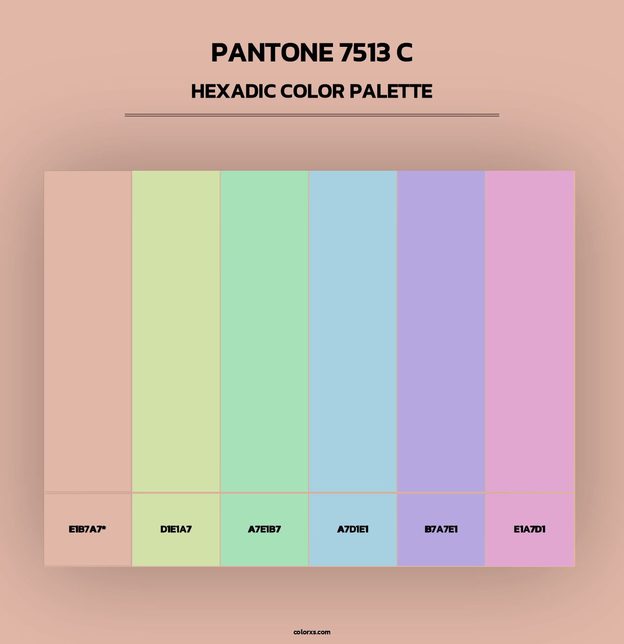 PANTONE 7513 C - Hexadic Color Palette