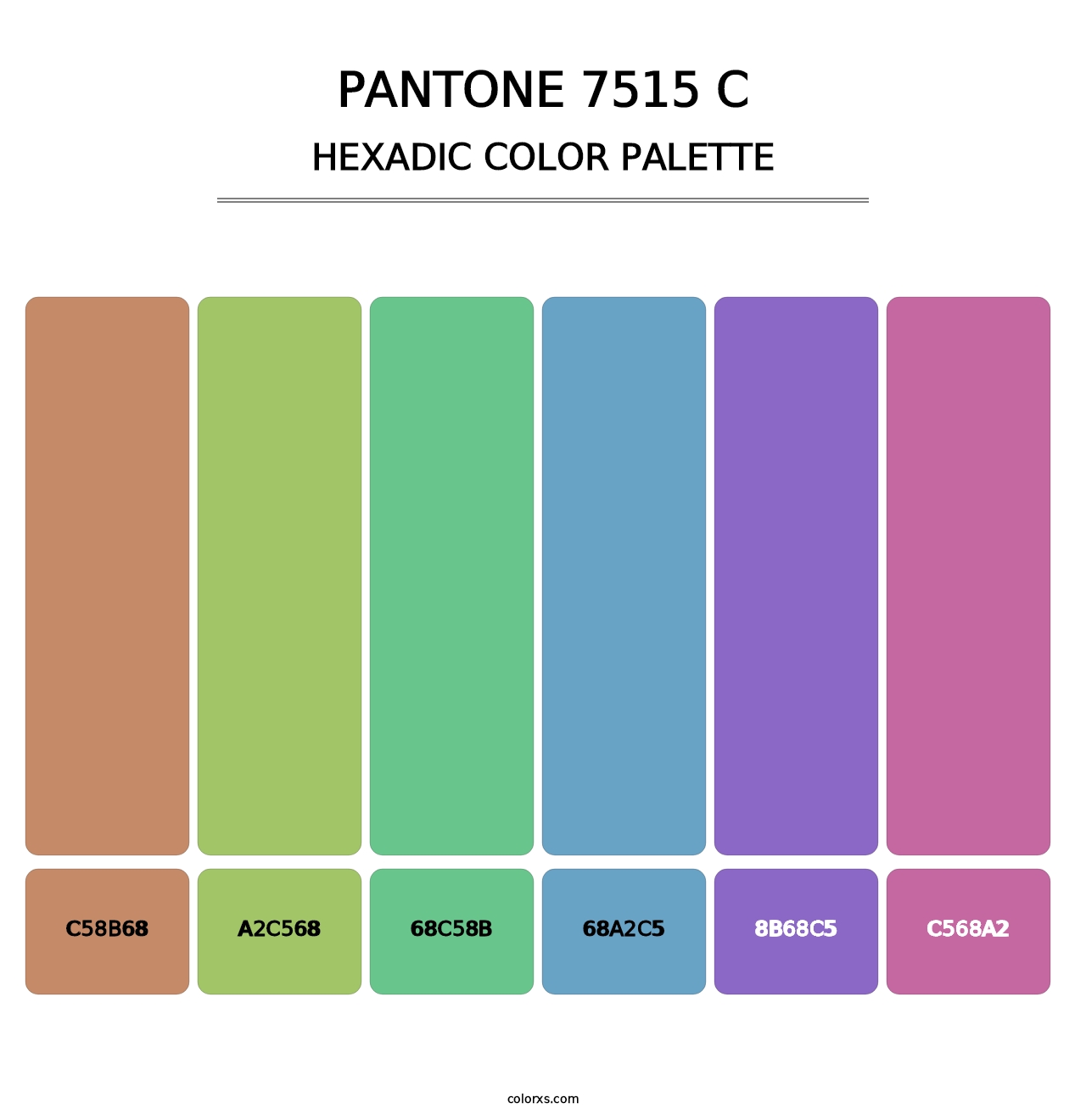PANTONE 7515 C - Hexadic Color Palette