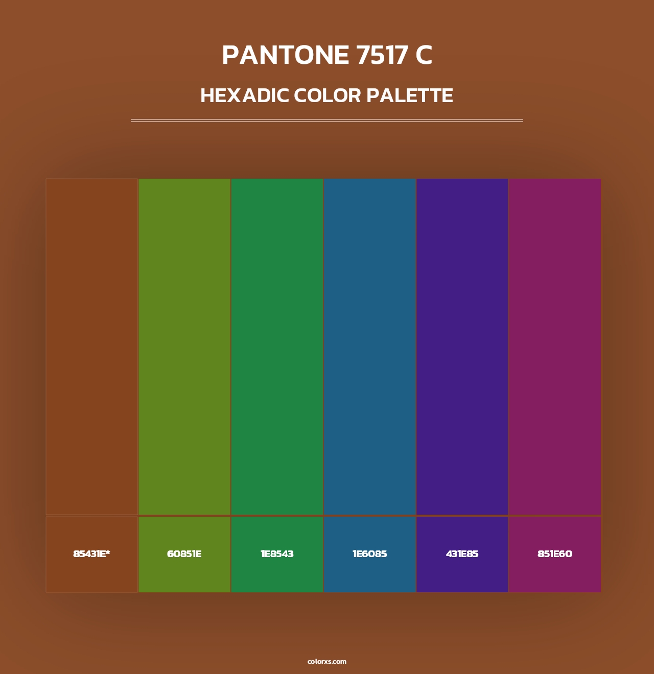 PANTONE 7517 C - Hexadic Color Palette