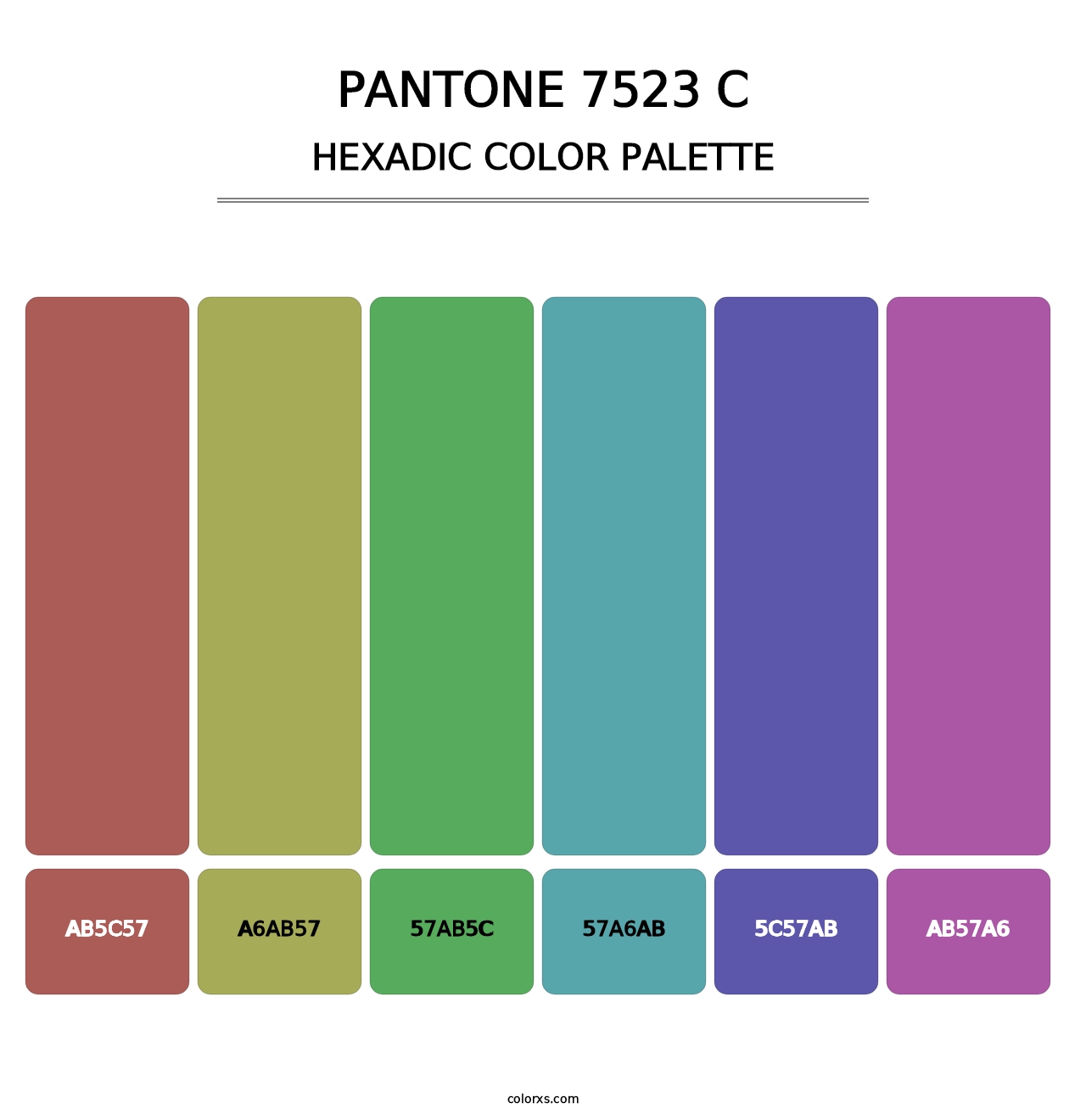 PANTONE 7523 C - Hexadic Color Palette