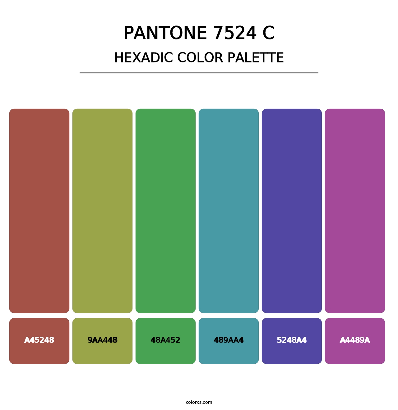 PANTONE 7524 C - Hexadic Color Palette