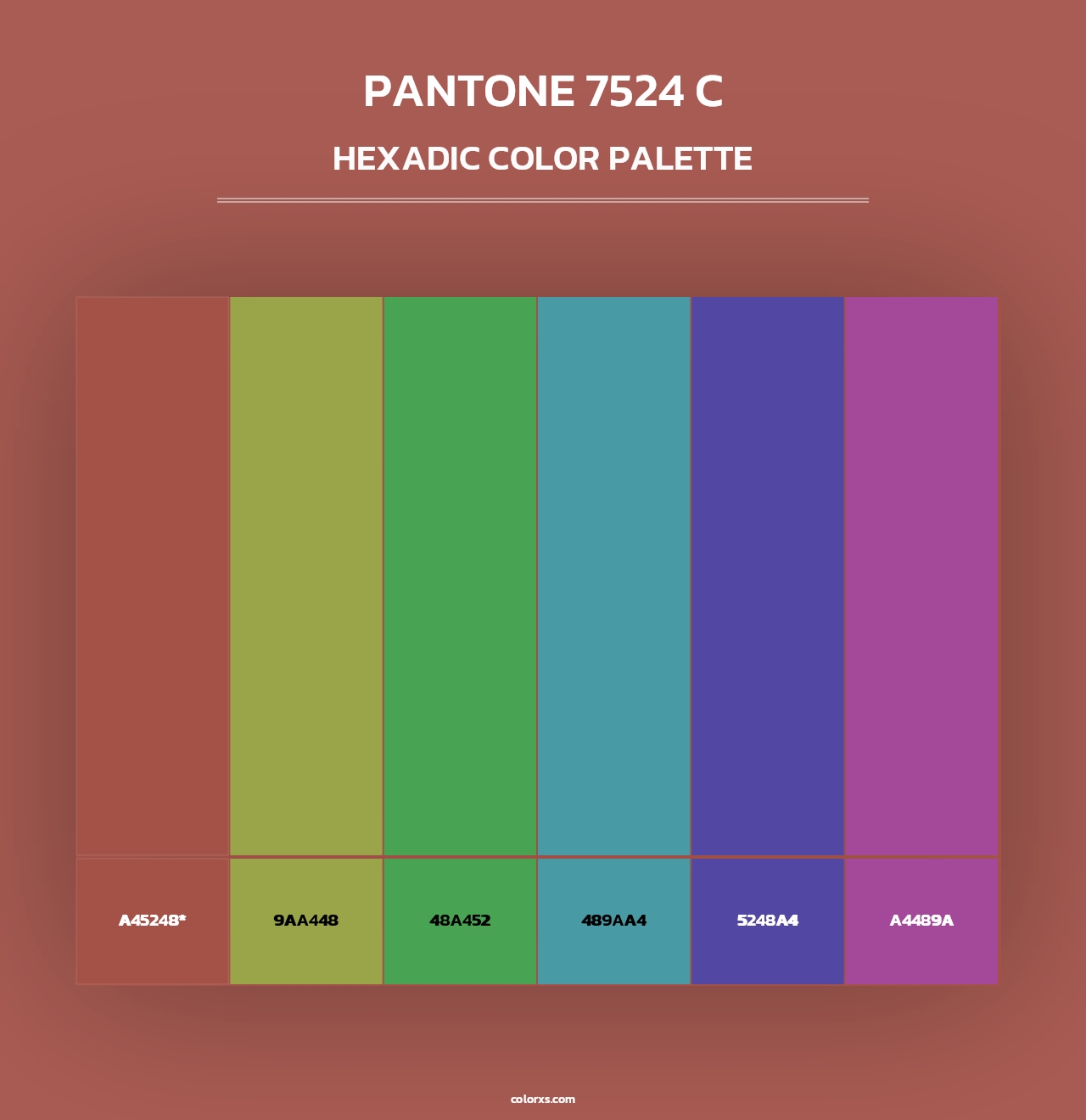 PANTONE 7524 C - Hexadic Color Palette