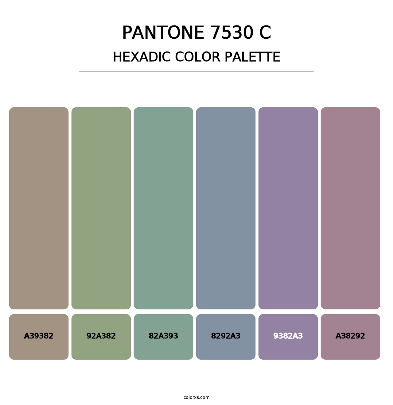 PANTONE 7530 C - Hexadic Color Palette